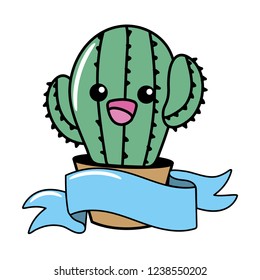 cute cactus plant cartoon