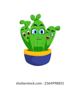 Cute Cactus Plant Character Illustration