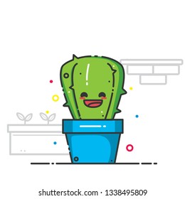 cute cactus in a pot