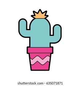 cute cactus in pot