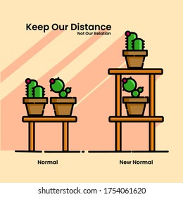 Cute cactus in the pot vector MBE styles