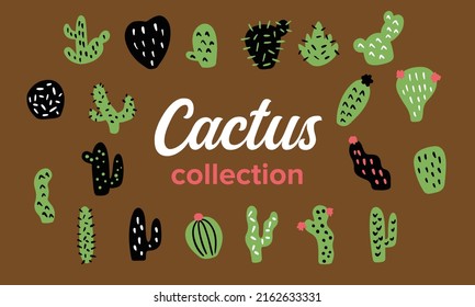 Cute cactus shape vector illustration