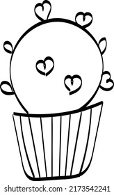  Esbozo de Cactus de corte gráfico de vector ilustración dibujada a mano para imprimir o usar como póster, tarjeta o camiseta