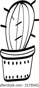  Cute Cactus sketch vector hand drawn illustration for print or use as poster, card or T shirt