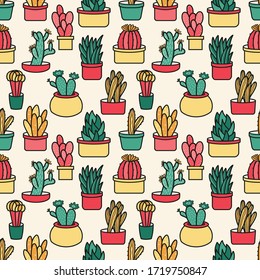 Cactus y un patrón perfecto sin soldadura