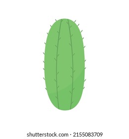 cactus lindo o succulum, ilustración de dibujos animados vectoriales en estilo plano con sombras