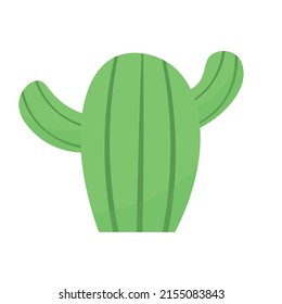 cactus lindo o succulum, ilustración de dibujos animados vectoriales en estilo plano con sombras