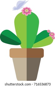 cute cactus in vector