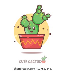 cute cactus vector illustrations, for stickers, wa, business promotions, vector illustrations.