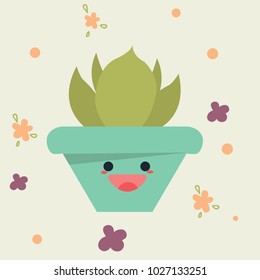cute  cactus vector for your artwork,card,sticker