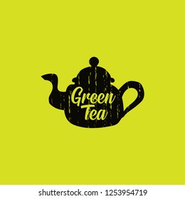 Cute cafe logotype. Vector hand drawn labels. Tea Logo retro style. 