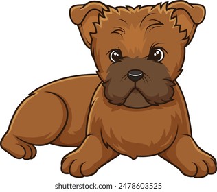 Cute cairn terrier puppy vector illustration
