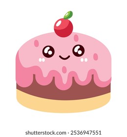 cute cake candy kawaii isolated
