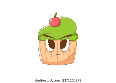 Ilustración de diseño de caracteres de pastel