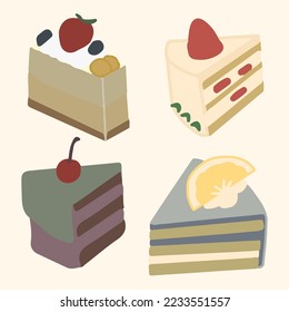 Cute Cake With Fruit on The Top