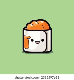 Cute cake illustrations with smile face