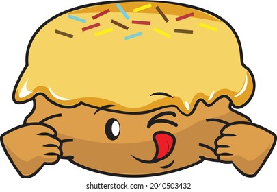 a cute cake vector named Kue Cubit pinch ter cheeks