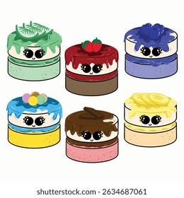Cute cakes with all sweet filling