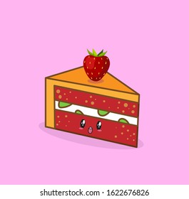 Cute Cakes icons set Premium Vector