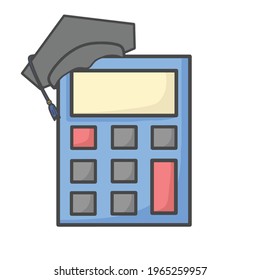 Illustration zum Design von Vektorvorlagen für den Cute-Rechner