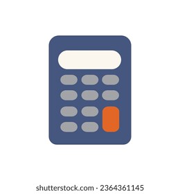 Icono de calculadora de corte en estilo de diseño plano, ilustración vectorial