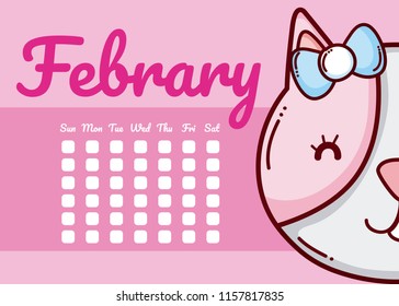 Cute calendar with animals