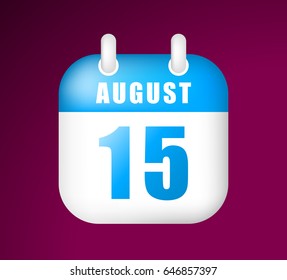Cute Calendar on Black Background. Isolated Vector Illustration 