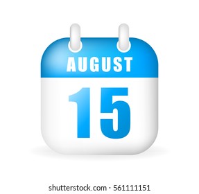Cute Calendar on White Background. Isolated Vector Illustration 