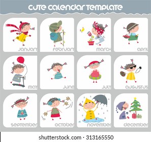cute calendar template