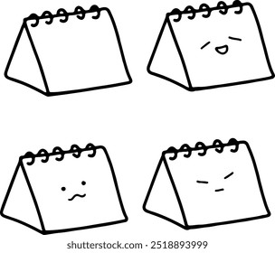 Cute Calendar Vectors | 4 Vector | Minimalist