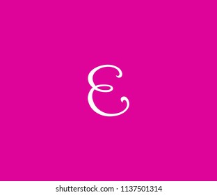 Cute Calligraphy Letter E Logo