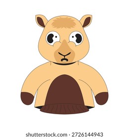 Niedliches Kamel Tier Hand Puppe Cartoon Symbol Illustration