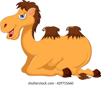 Cute Camel Cartoon Sitting