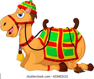 Cute Camel Cartoon Sitting