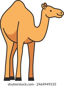 cute camel cartoon vector illustration