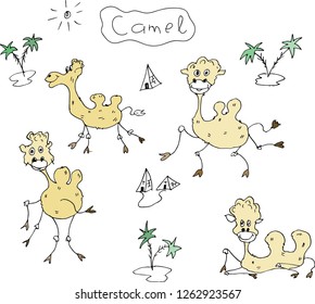 Cute camel. Kids illustration.