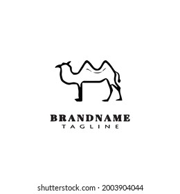 cute camel logo cartoon icon modern vector illustration