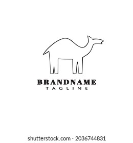 cute camel logo cartoon icon modern vector illustration