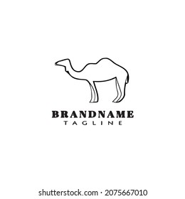 cute camel logo cartoon icon modern vector illustration