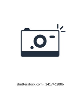 Cute camera icon,Vector and Illustration. 