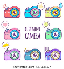 cute camera sticker emoticon