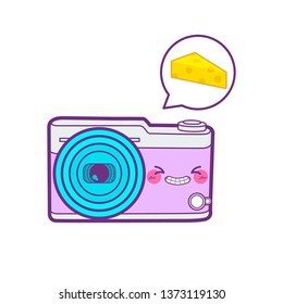 cute camera sticker emoticon
