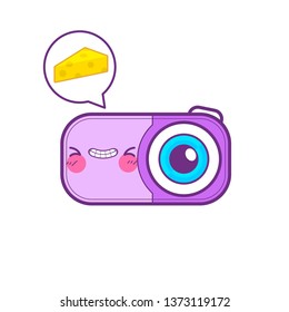 cute camera sticker emoticon