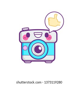 cute camera sticker emoticon