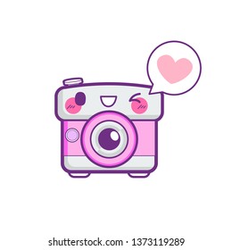 cute camera sticker emoticon