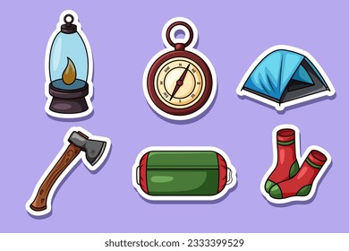Cute Camping Sticker Set Collection