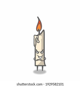 cute candle character design vector template illustration