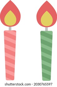 Icono de ilustración de velas de corte simple
