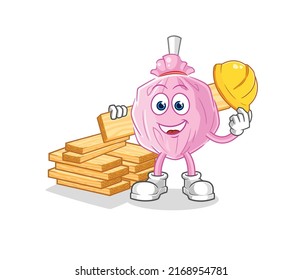 the cute candy builder vector. cartoon character