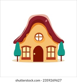Cute Candy and Cake House Illustration